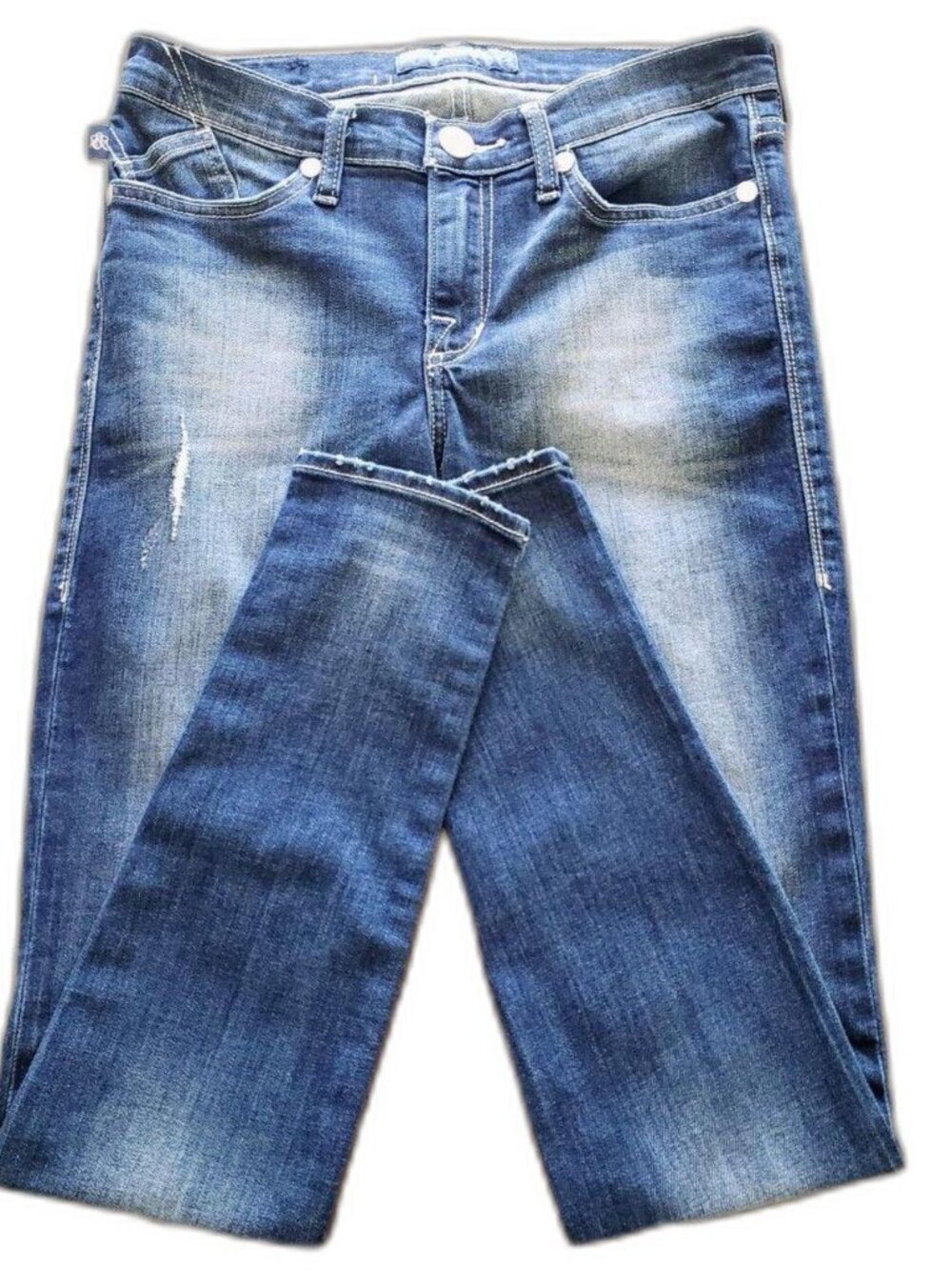 Rock & Republic Berlin Distressed Embroidered Skinny Jeans Sz 6M / 29.5" Waist